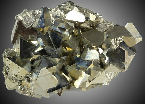Pyritohedral pyrite crystals from the Macaranda Mine in Peru